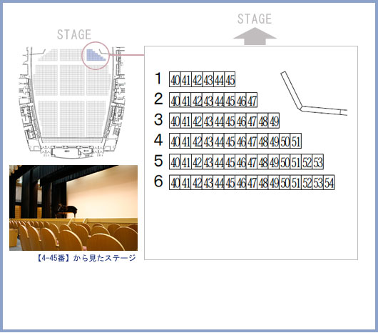１F　1～6列　40～54番