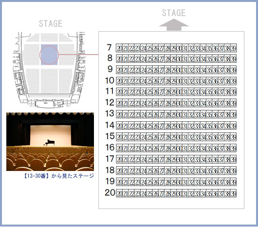 １F　7～20列　20～39番