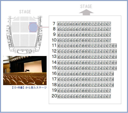 １F　7～20列　40～59番