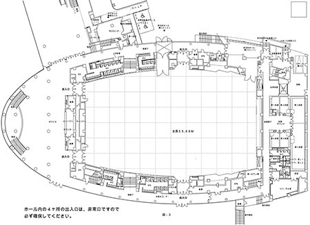 米子ビッグシップ ホール棟土間仕様